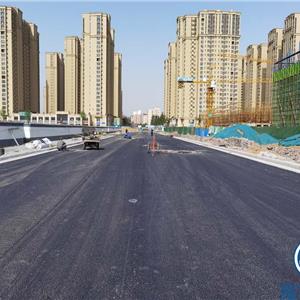 郑州南站路沥青路面摊铺